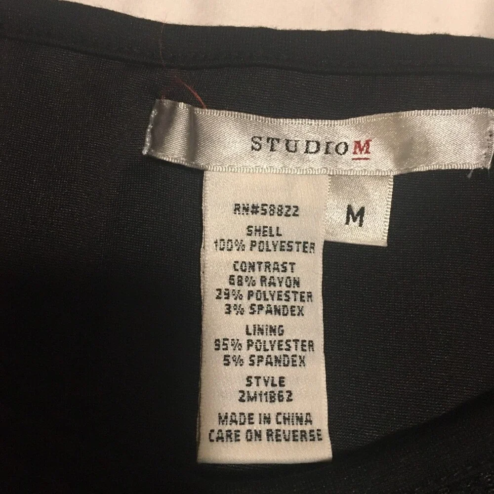 Studio M by Max Studio dress Womens Medium black mini lace top Leon Max Edition - Picture 3 of 7